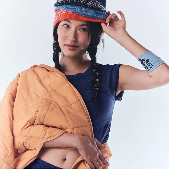 NWT: Free People Movement Iconic Embroidered Buti Beanie - Picture 2 of 4